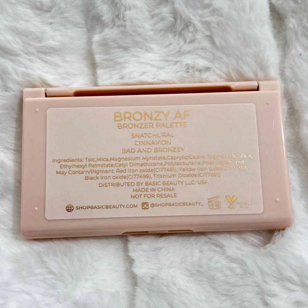 Basic Beauty Bronzy AF Bronzer‎ Palette 3 Shades Snatchural Cinnamon Bad Bronzey